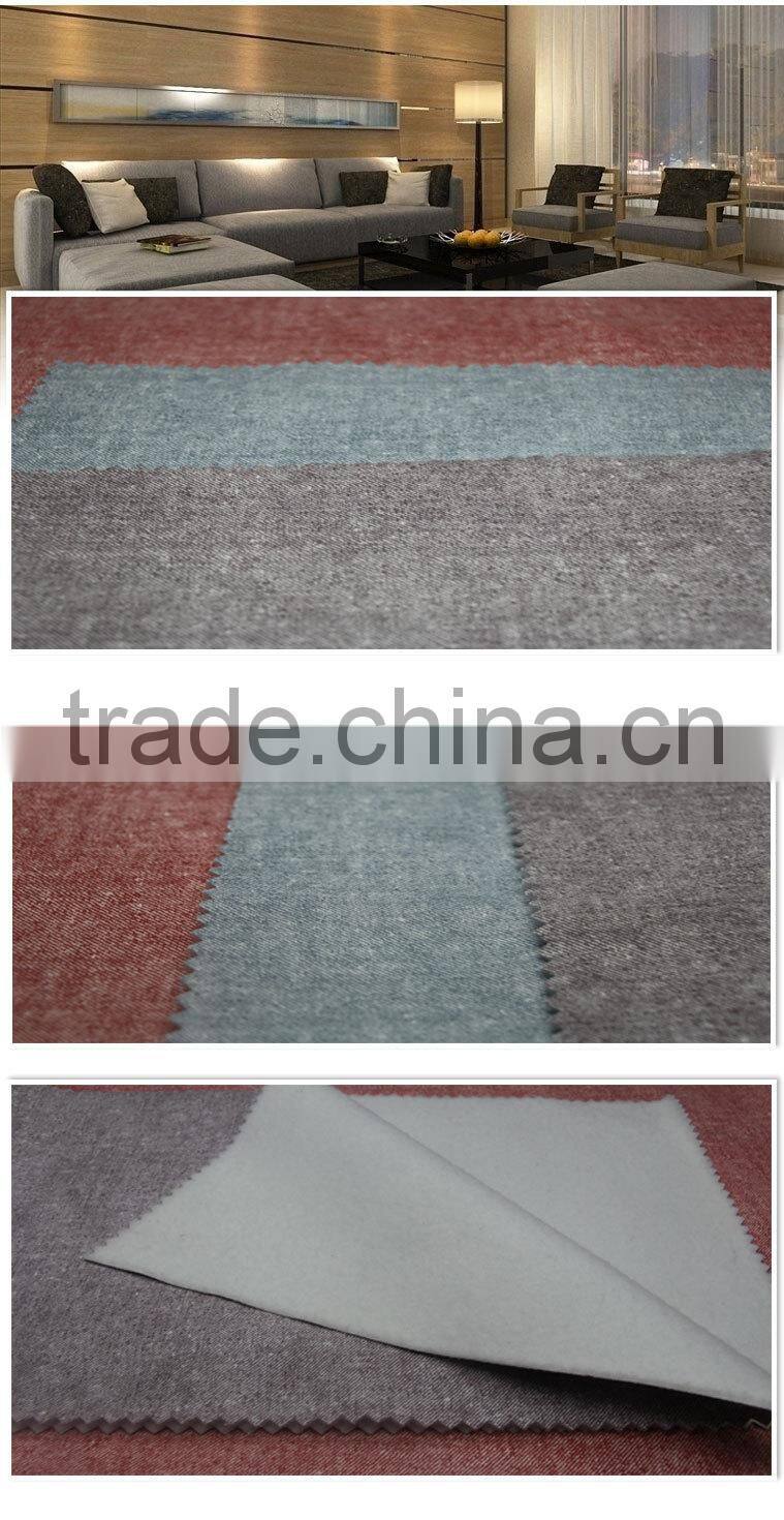 100% polyester the fabric for sofa with printed is high-quality and affordable