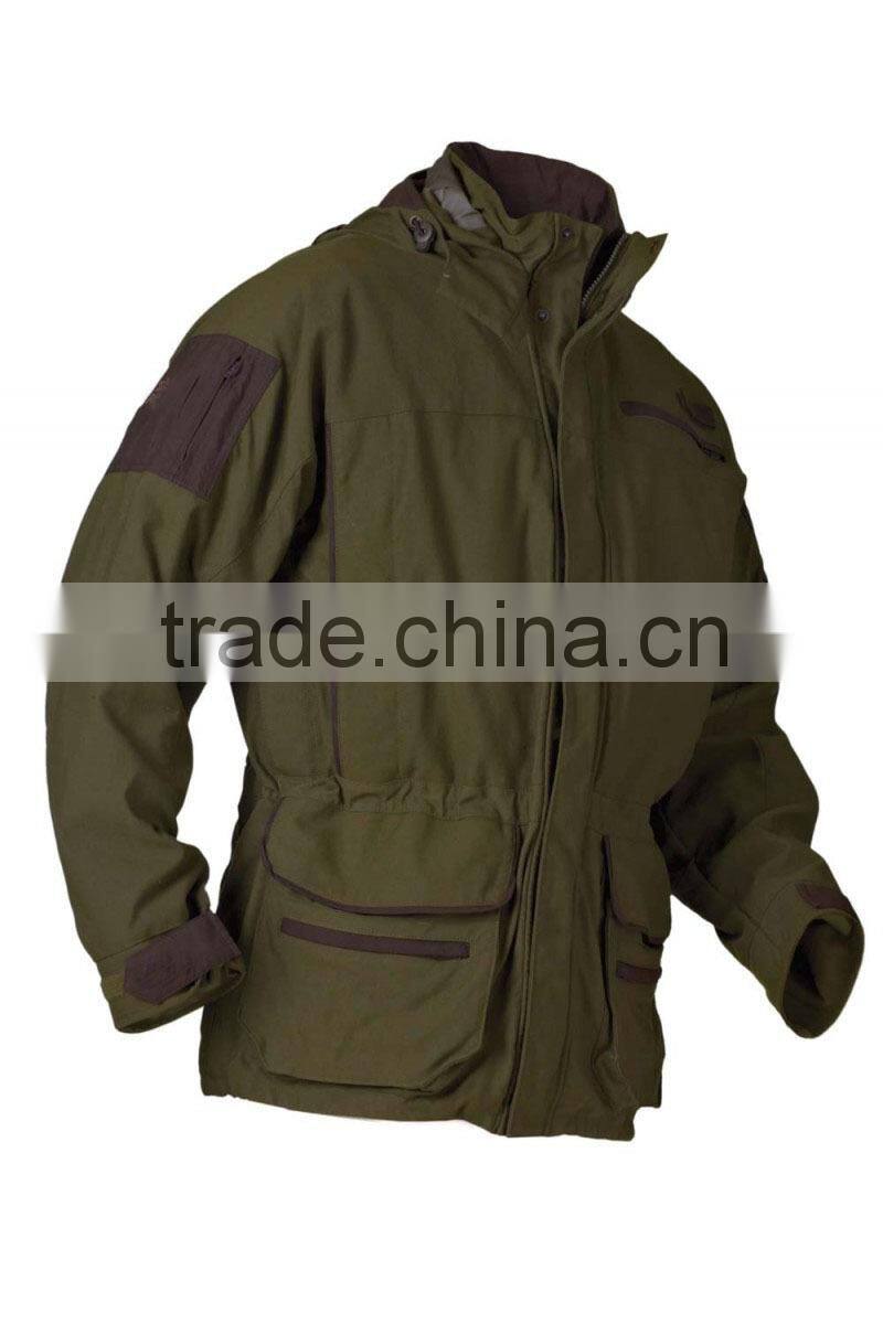 Waterproof breathable country green hunting outdoor jacket