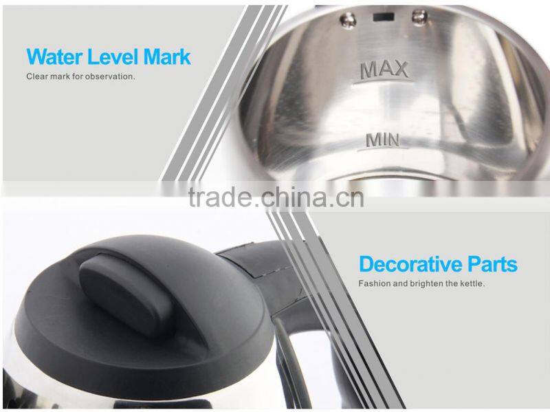 Colour electric kettle factory price powered water boiler