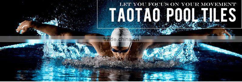 Olympic standard glazed blue swimming pool ceramic tiles for sale