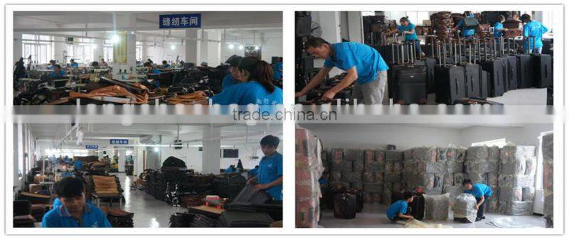 China supplier brown spinner pu travel luggage