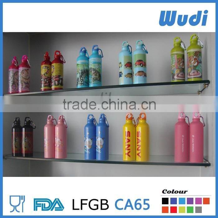 Silkscreen logo printing aluminium bottle easy carry AB50