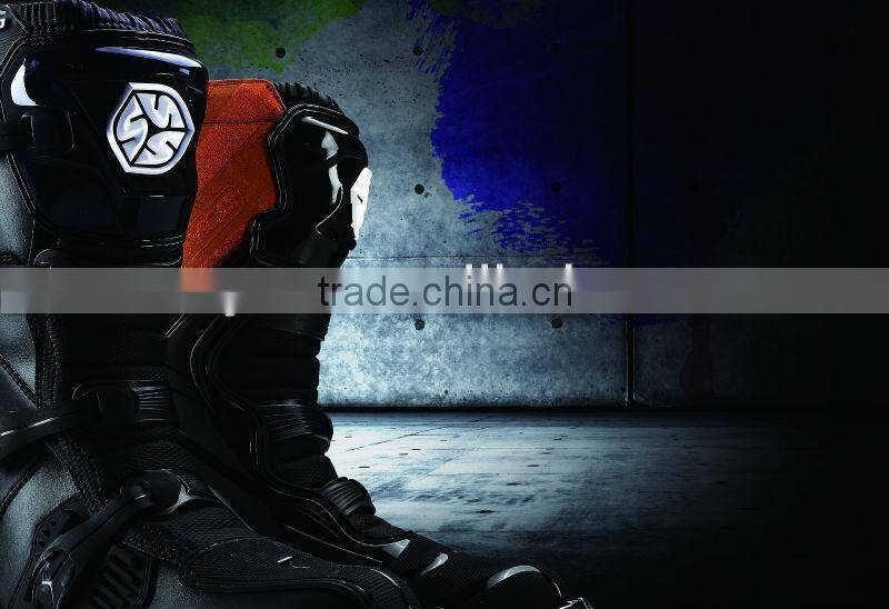 Fashion leather racing motocross boots MBM001 PROTECTIVE