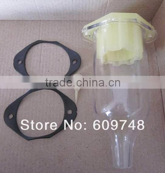 catchment cup used on test bench, plastic cup