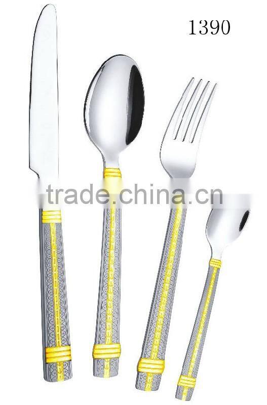 Wholesale 128 pcs knotted cutlery set