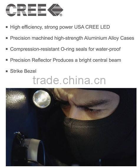 factory rechargeable 3*C battery Q5 LED housing flashlight