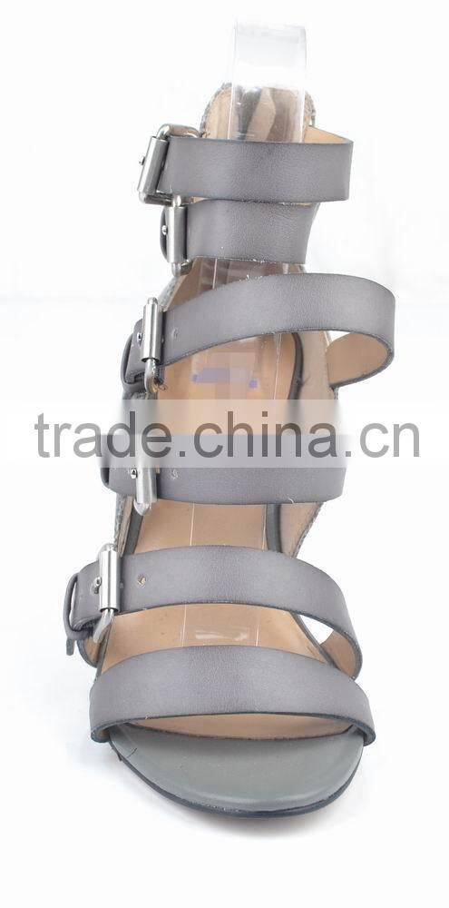 new design fashion genuine leather high heel lady woman sandals shoes for 2014
