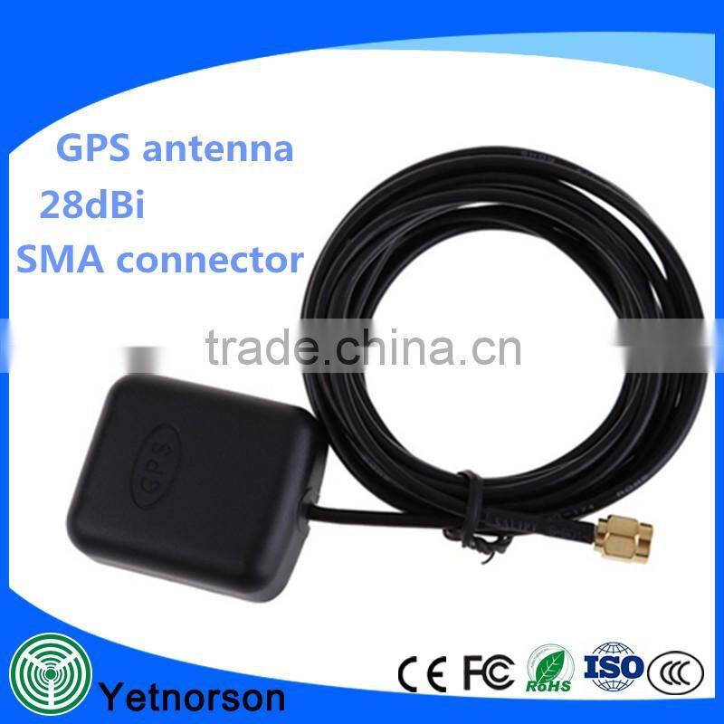 Worldwide Use high gain car gps external antenna car tv gps outdoor antenna with SMA Frakra connector