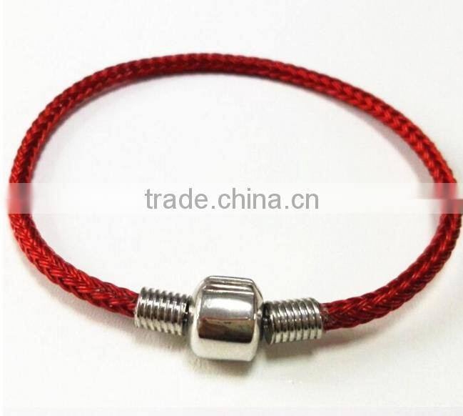 Newest 2016 woman popular braided stainless steel bracelets