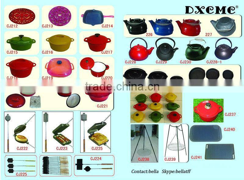 2015 hot sale die cast aluminum non-stick humburger pie sandwich griller used on fire with two handle