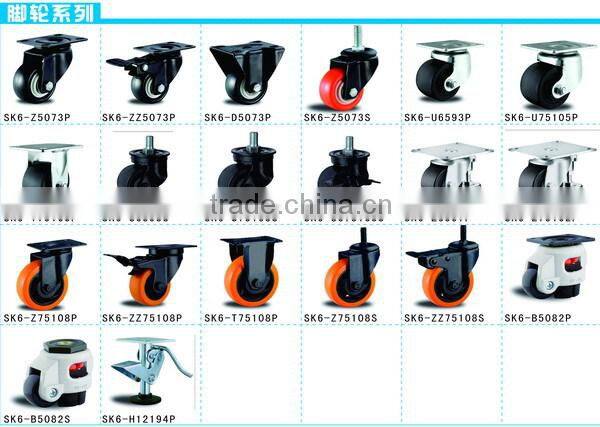 Orange SK6-Z75108P Heavy duty with brake industrial caster