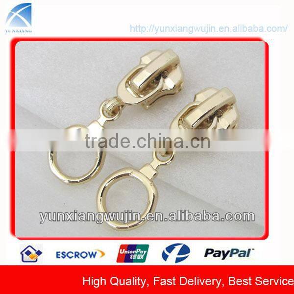 CD6889 Custom Engraving Satin Nickel Metal Zipper Slider for Jackets