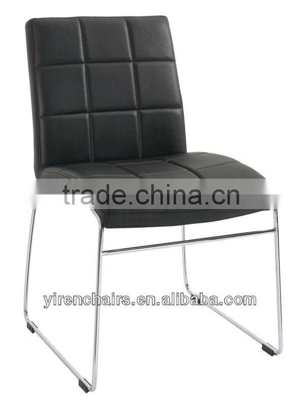 black sofa chair with metal frame