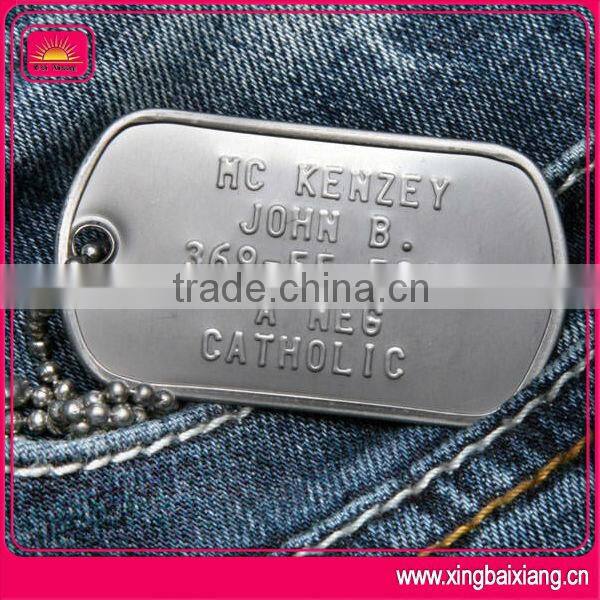 High quality custom metal military army dog tag