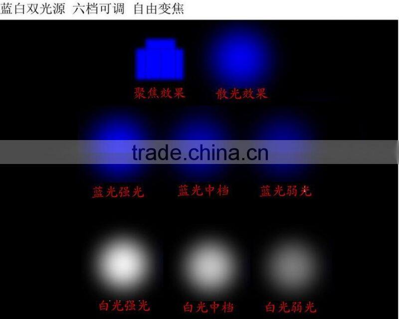 a-ok Yellow blue white led light fishing equipment three color aluminium fishing light