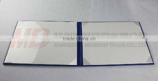 wholesale high quality Royal Blue Leatherette Graduation Diploma Holder Eight Satin Corners-Panoramic Style