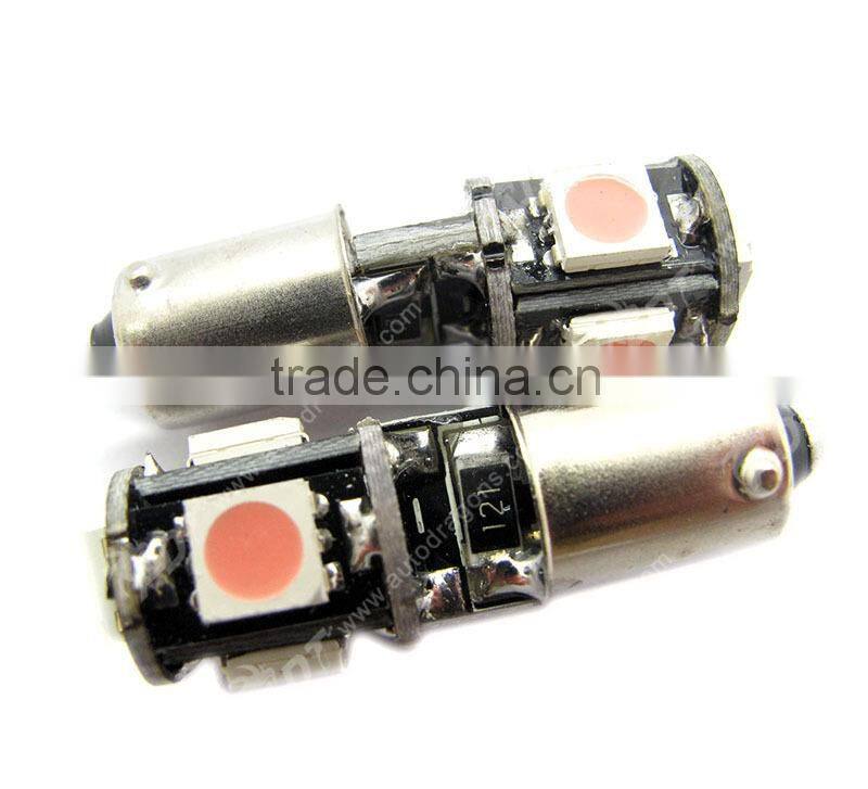 Canbus error-free T10 ba9s 5 led bulb purple color