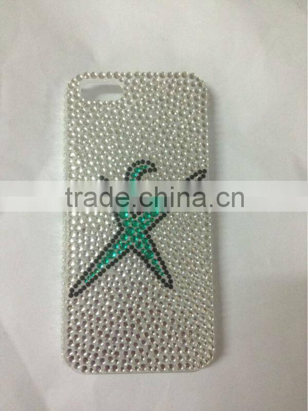 Silver Rhinestones Laid X Design Case Covers for iphone 4/4s