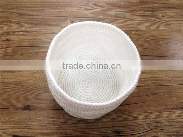 storage baseket handmade , crochet basket set, hanging basket supplier