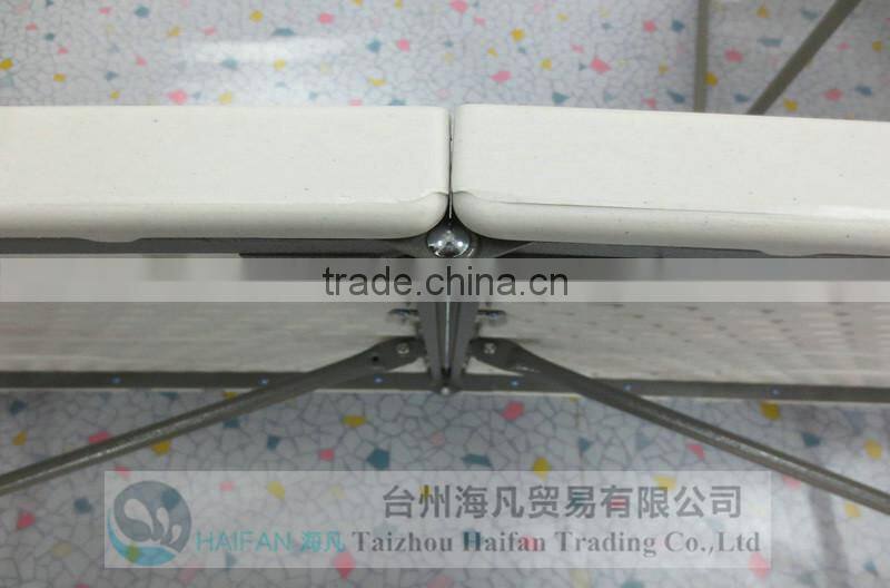 durable 152cm plastic folding dining table and chair for restaurant/high quality adjustable plastic dining table