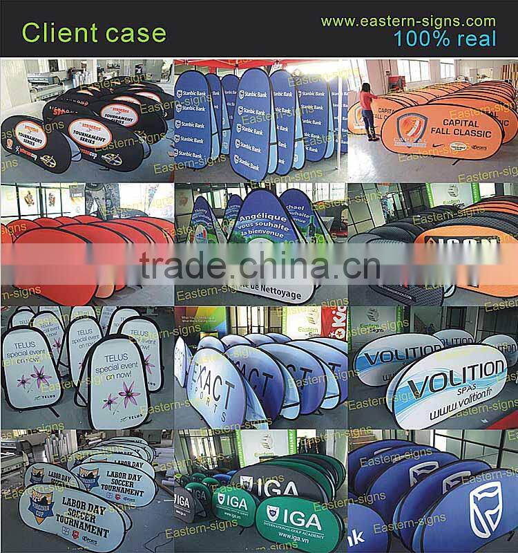 Portable Peach Skin Fabric Custom Advertising Pop Out Banner