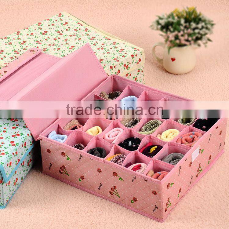 24 grid underwear storage box,multifunctional foldable socks underwear storage bag,storage tools