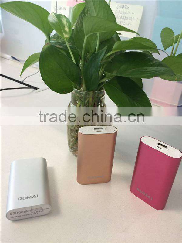 Romai portable power bank for laptop / laptop charger power bank with 5200mAh