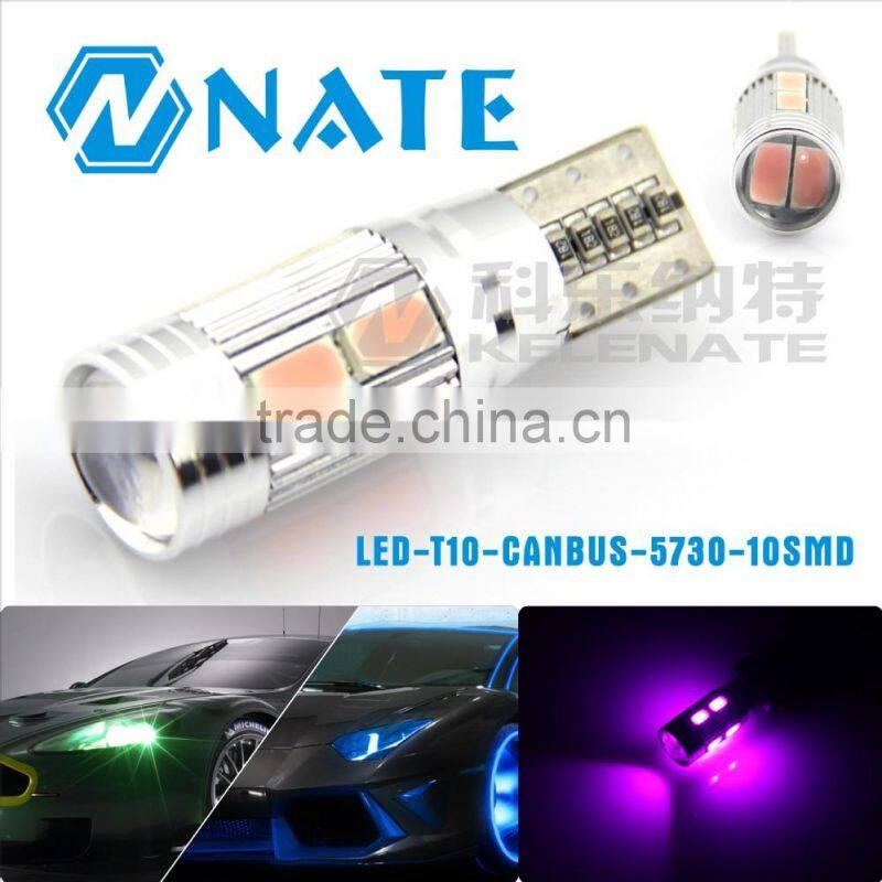 Hotsaling car canbus 5730 10smd t10 led