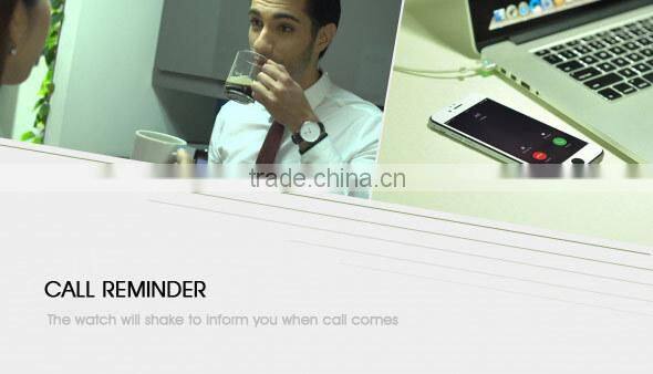 Multi-straps Classic style Noble and elegant android bluetooth smart watch with italian calfskin leather strap