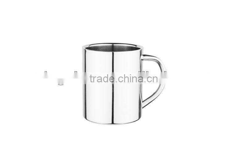 Stainless steel coffee mug220/300/400ml steel handle mug