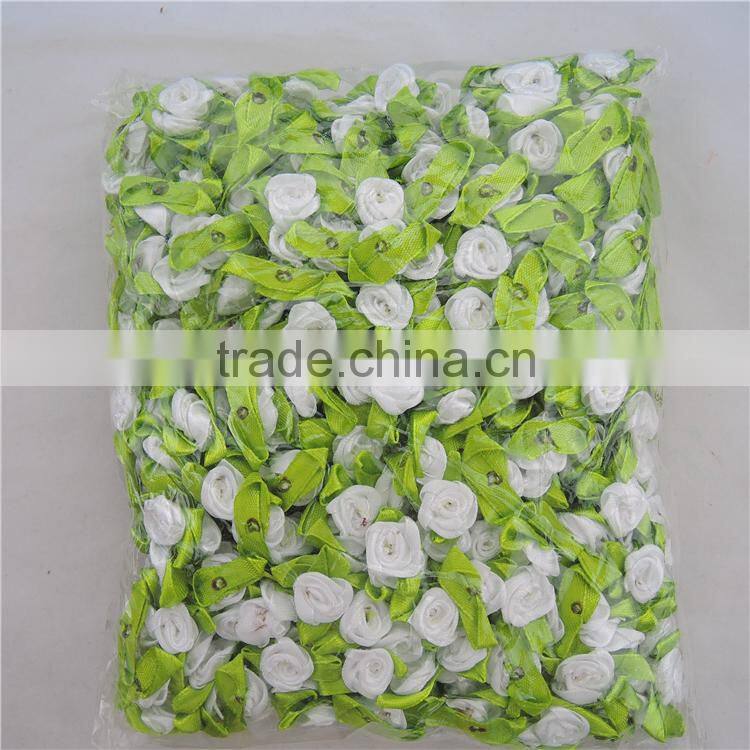 satin ribbon handmade flower for garment accessories /handmade rose flower