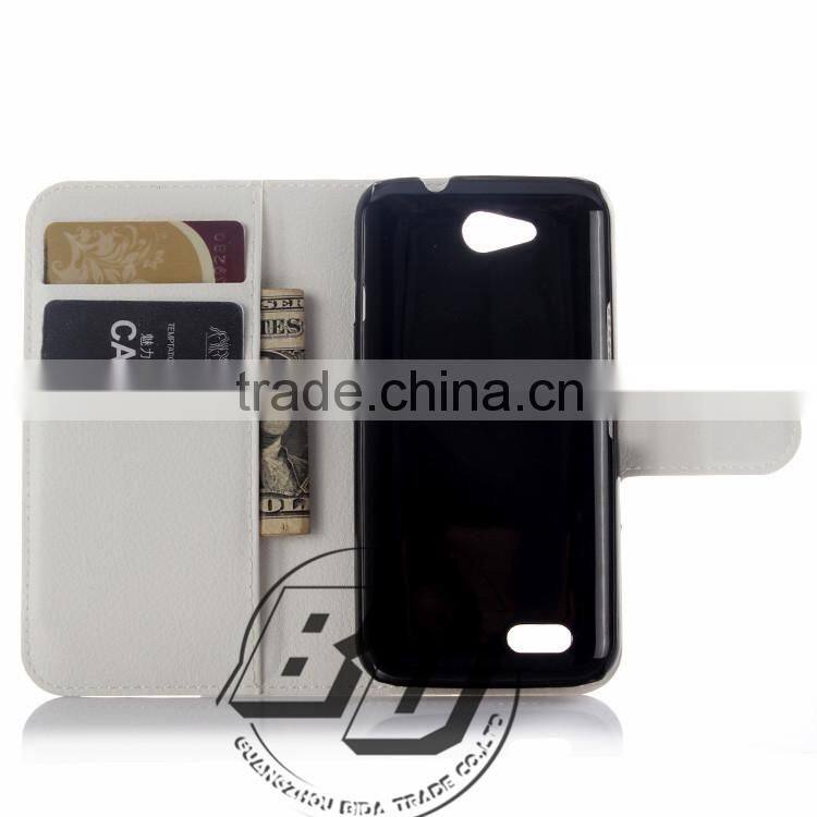 Fashionable Popular Flip wallet leather case with card slots For ZTE Blade Q Lux 4G fast delivery