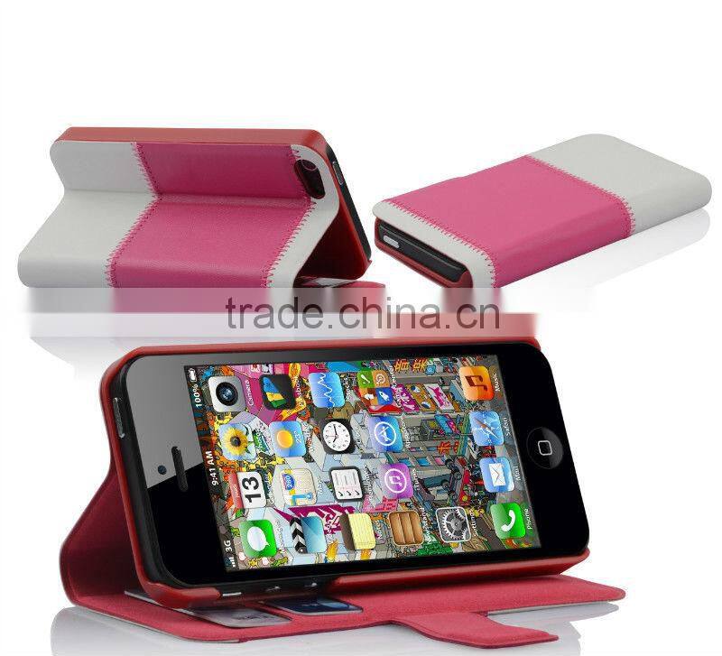 For i phone 5 case , Wallet leather case for iphone 5"