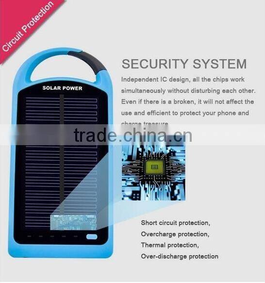 The latest product 8000mah solar power bank /solar charger emergency power bank 8000mah