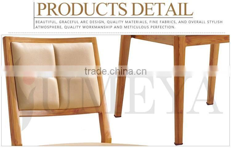 Commercial furniture leather cushion wood dining chair modern restaurant chair