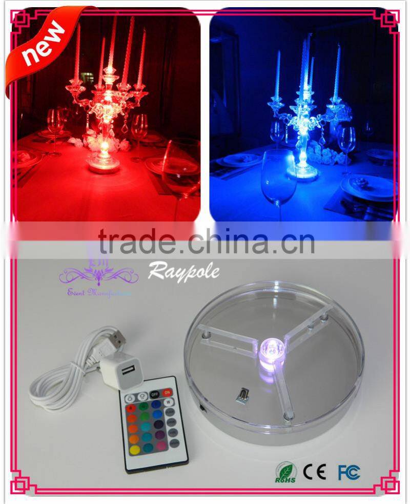 Battery Operated LED vase base light 15cm led bottle base light for wedding /party