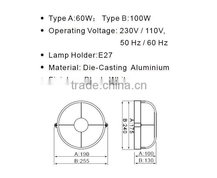 Modern brief fashion lamp outdoor lamp circle ceiling light bathroom balcony waterproof lamp moisture-proof