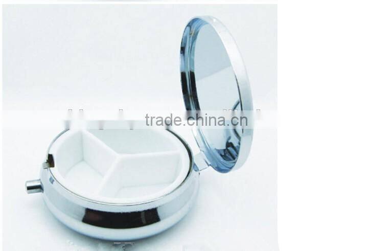 weekly pillbox Logo Printing Metal and Epoxy Pill Case