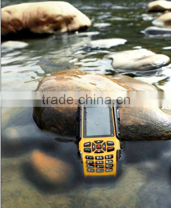 Outdoor Rugged Mobile Phone IP67 water, dust and crush proof with GPS and Walkie Talkie,designed for cycling fans