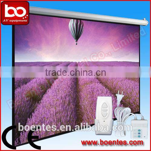 16:9 Electric Projector Screen with Remote Control (matte white)/Electric Ceiling mount screen