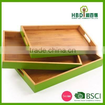 Eco-friendly wooden tea tray/wooden coffee serving tray wholesale