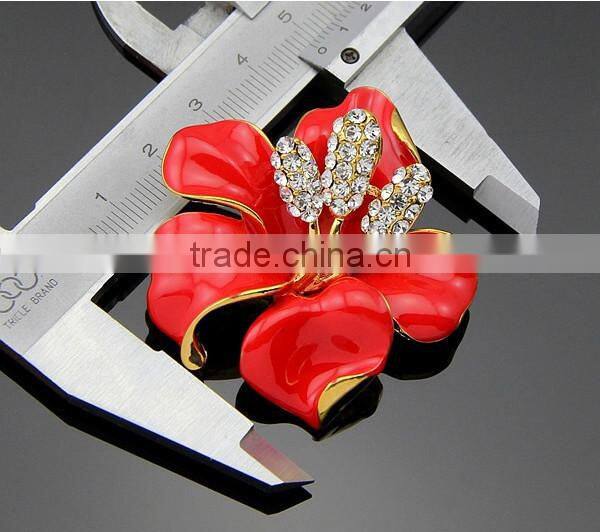Fashion cheap wholesale enamel flower brooch