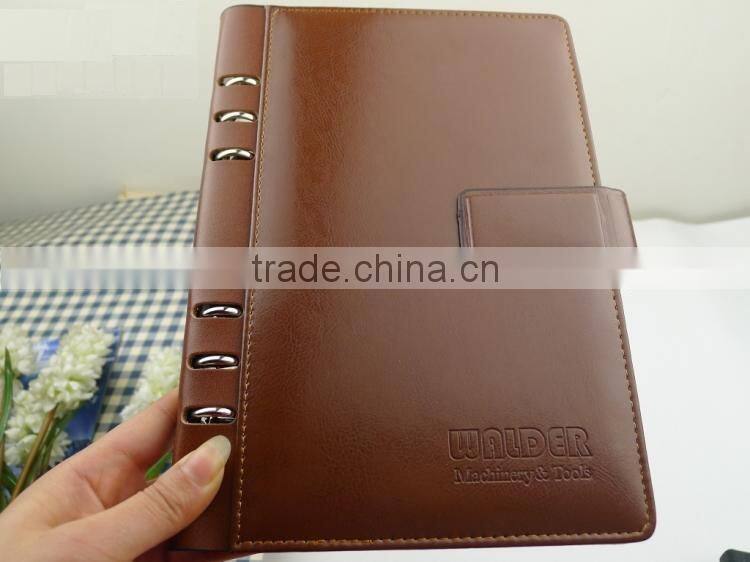 Top sale fashion design with calculator multifunction office&school leather notebook