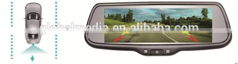 7.3 inch car mirror link full screen rear view mirror monitor with full hd dslr lcd monitor