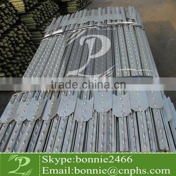 Hot dipped T post galvanized with spade (trade & factory)