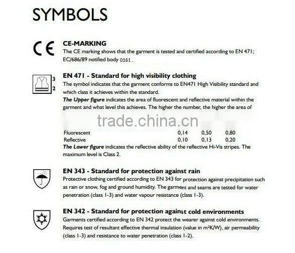 wholesale Custom high visibility fluo yellow and black oxford safety jacket men parka