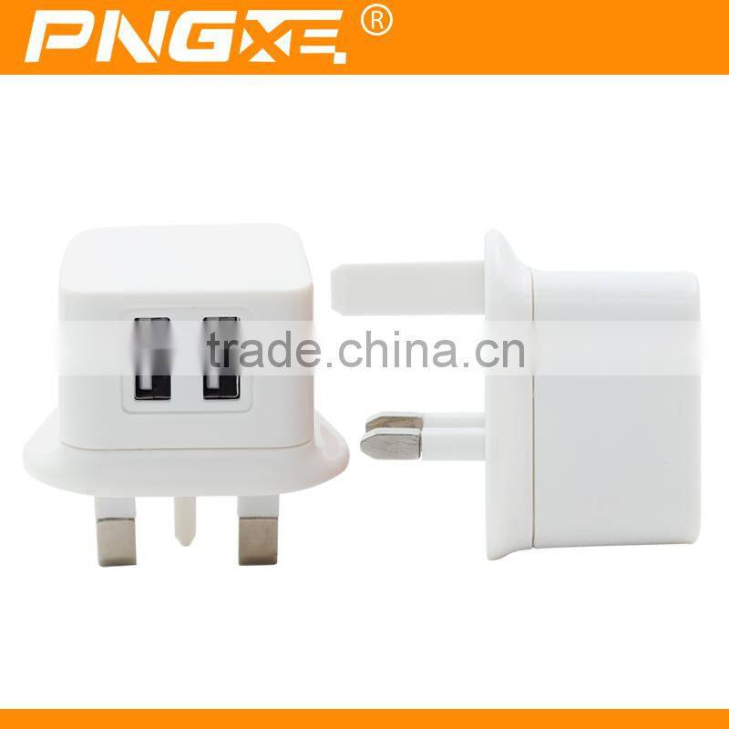 Latest wholesale dual usb super fast mobile phone travel charger with US UK EU plug