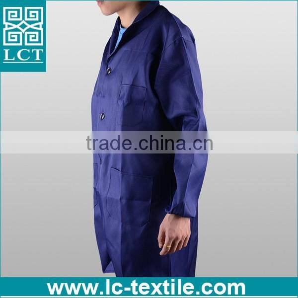 wholesale bulk cheap polyester cotton blue Dust-Proof mens workwear for supermarket