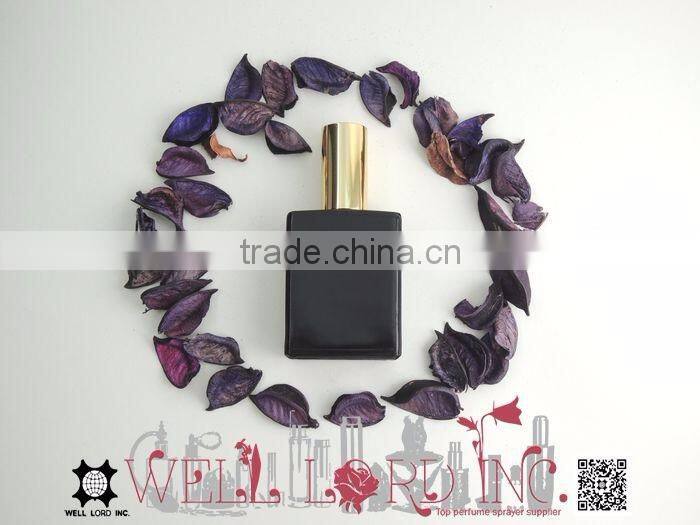 65ml simple type black glass bottle golden pump sprayer