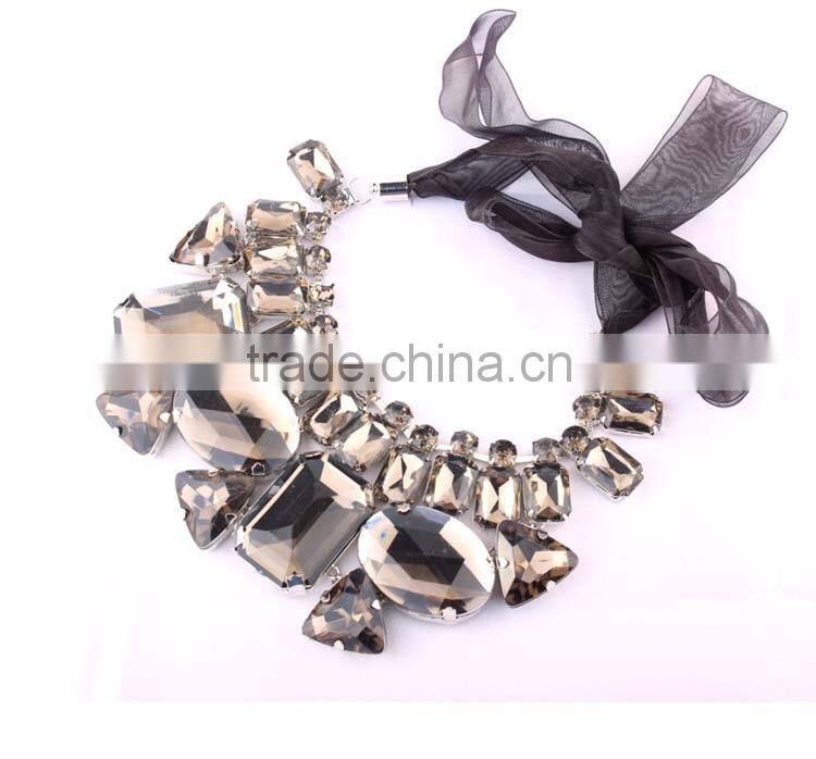 Hot Sale Multicolor Crystal Collar Choker Vintage Pendant Statement Necklace Women Fashion Necklaces for Women 2014